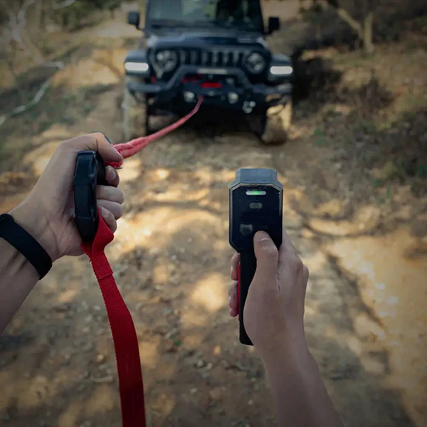 12V Electric Recovery Winch 14,500 LBS with Synthetic Rope for SUV, Jeep, Truck & 4WD