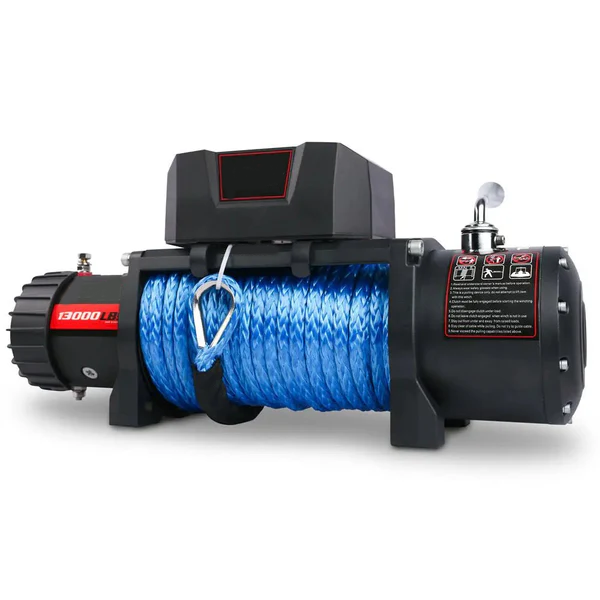 12V Electric Winch 13,000 LBS with Synthetic Rope for SUV, Jeep, Truck & 4WD