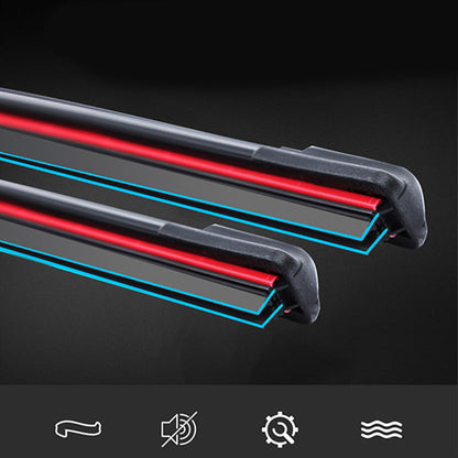 Silent Four-Layer Rubber Strip Windshield Wipers for Car